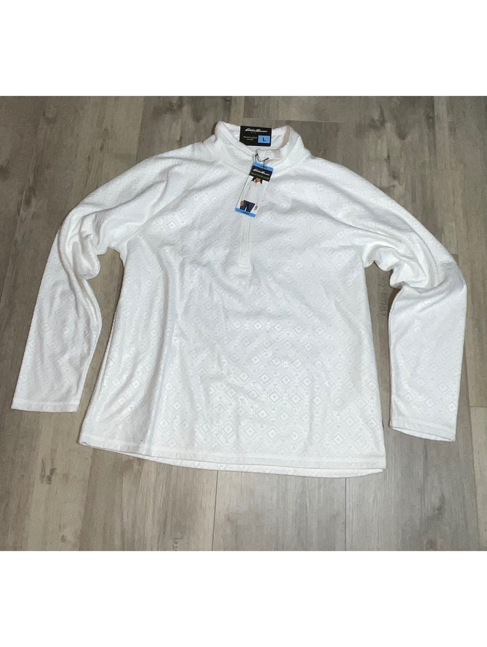 Eddie Bauer Women's Polar Fleece Half-Zip Pullover, Size Large, White